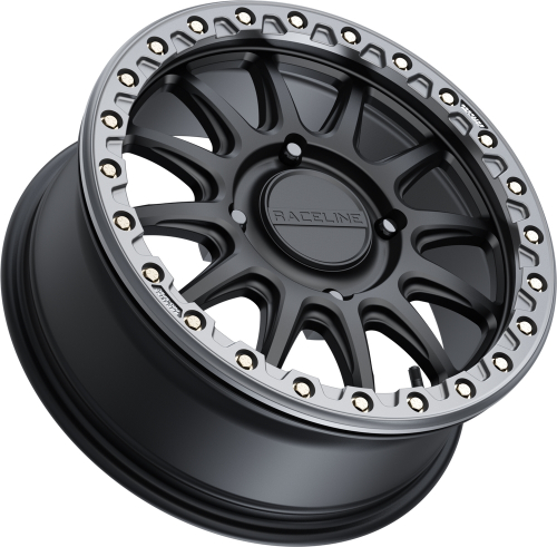 Raceline - Raceline A14 Alpha Beadlock Wheel - 17x7 - 5+2 (40mm) - 4/156 - Black/Gunmetal - A14BG-77056+40