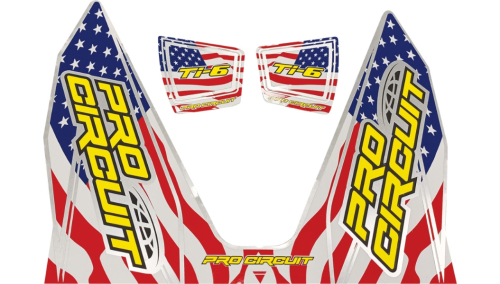 Pro Circuit - Pro Circuit Ti-6 Exhaust Decal - Stars and Stripes - DC22TI6-SS