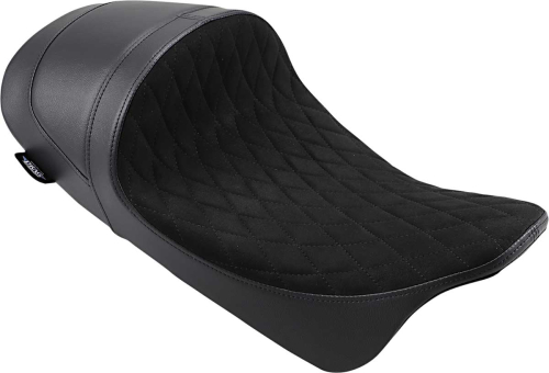 Drag Specialties - Drag Specialties EZ-On Mount Low-Profile Solo Seats - Faux Suede Diamond Stitch - 0801-1255