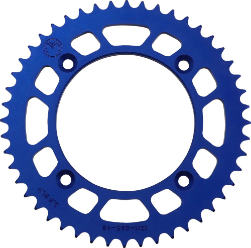 Moose Racing - Moose Racing Aluminum Rear Sprocket - 48T - Blue - 1211-895-48-12