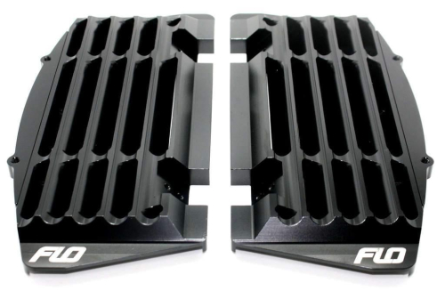 Flo Motorsports - Flo Motorsports High Flow Radiator Braces - Black - FLO755BLK