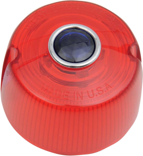 Chris Products - Chris Products Turn Signal Lens - Red with Blue Dot - DHD1RB