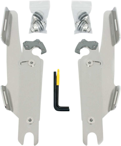 Memphis Shades - Memphis Shades Trigger-Lock Mount Kit for Batwing Fairing and Fats/Slim Windshields - Polished - MEK1951