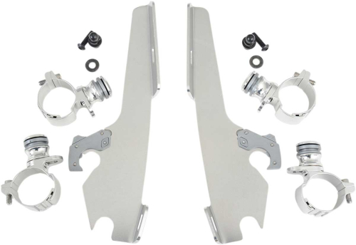 Memphis Shades - Memphis Shades Trigger-Lock Mount Kit for Batwing Fairing - Polished - MEK1956