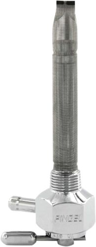 Pingel - Pingel Power-Flo Petcock - 90deg. Outlet Facing Forward - Chrome - 1211-CH