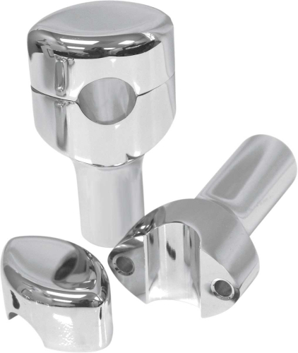 LA Choppers - LA Choppers Hefty Smooth Riser for 1-1/4in. Handlebar - 3in. Tall - Chrome - LA-7406-03