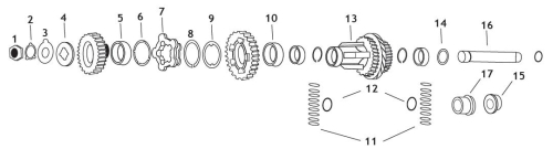 Andrews - Andrews Cluster Gear for 4-Speed -1.23 Ratio (13) - 206330