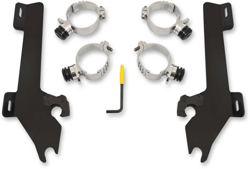 Memphis Shades - Memphis Shades Trigger-Lock Mount Kit for Batwing Fairing - Black - MEK1928