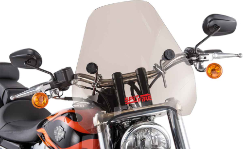 Slipstreamer - Slipstreamer S-06 Spitfire Sport Shield with 1in Clamp - Smoke - S-06-CHR-T