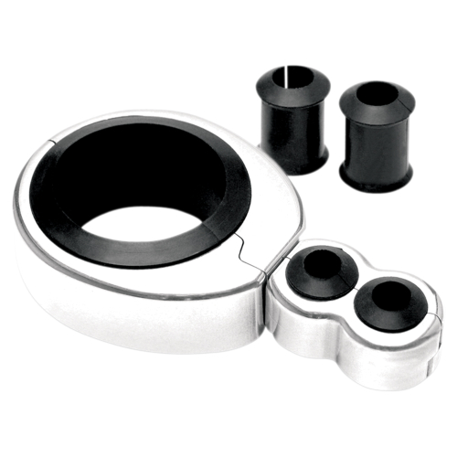 Motion Pro - Motion Pro Cable Clamp - 1 1/4in.-1 1/2in. Dual Throttle/Clutch - Chrome - 11-0042