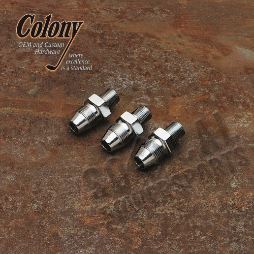 Colony - Colony Oil Line Fittings - Early Style - Chrome - 7148-3