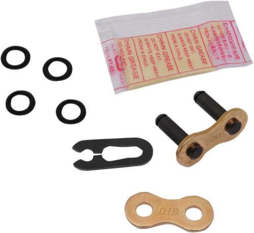 D.I.D - D.I.D Clip Connecting Link for 520 ATV2 X-Ring Chain - Gold - 520ATV2-FJ