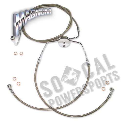 Magnum - Magnum Clear Coated XR Stainless Lower Front Brakeline Kit - SSC1110-00