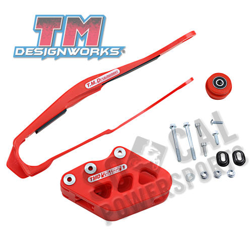 T.M. Designworks - T.M. Designworks Dirt Cross Multi-Purpose Chain Slide-N-Guide Kit FE1 Guide - Red - DCK-OR1-RD