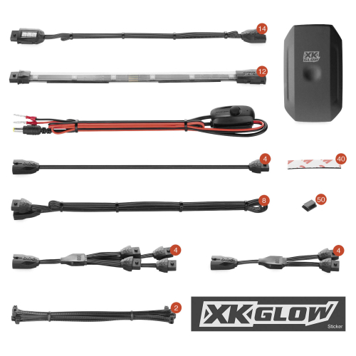 XK Glow - XK Glow Advanced Chrome Light Kit - KS-MOTO-PRO