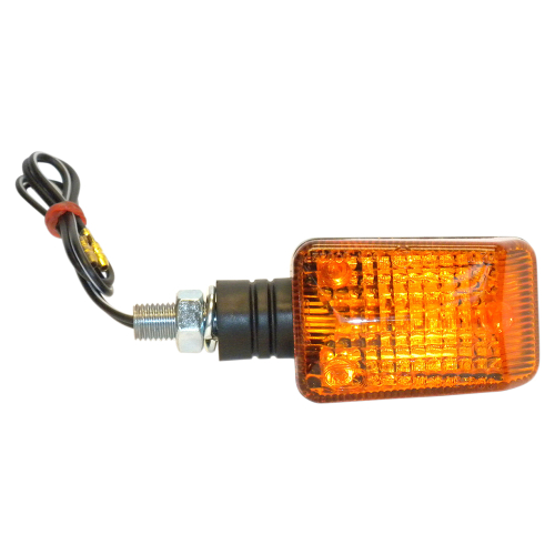 K&S Technologies - K&S Technologies DOT Approved Halogen Mini-Stalk Turn Signals - Black with Amber Lens - 25-7500