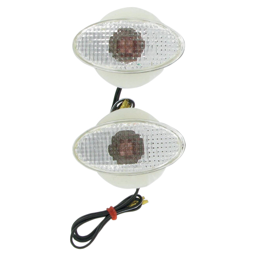 K&S Technologies - K&S Technologies Flush Mount Marker Lights - Flat Oval Medium/Clear Lens - Single Filament - 25-8273