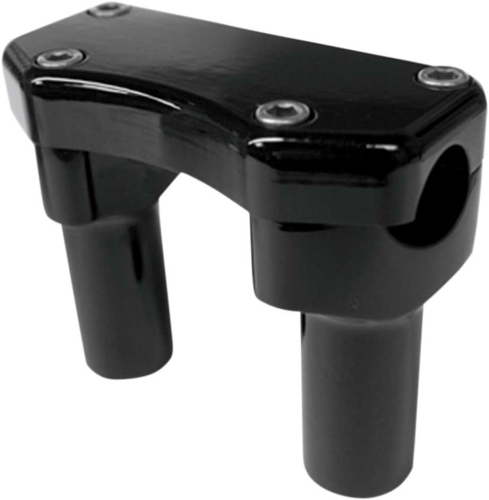 Drag Specialties - Drag Specialties Handlebar Riser/Top Clamp Kit with 1in. Clamping Area - 3in. Tall - Black - 0602-0587