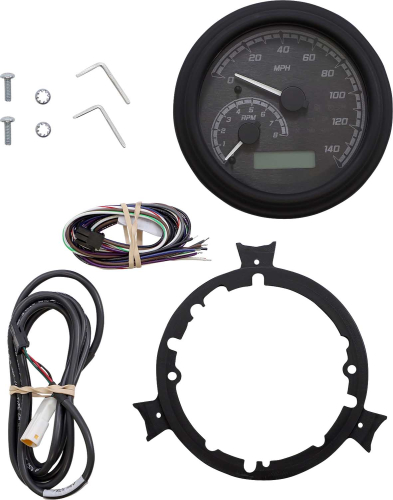 Dakota Digital - Dakota Digital MVX Series Fatbob Analog/Digital Gauge System - Black/Gray Black - MVX-2004-KG-K
