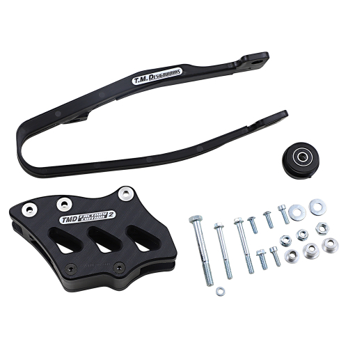 T.M. Designworks - T.M. Designworks Dirt Cross Multi-Purpose Chain Slide-N-Guide Kit FE2 Guide - Black - YCP-OR3-BK