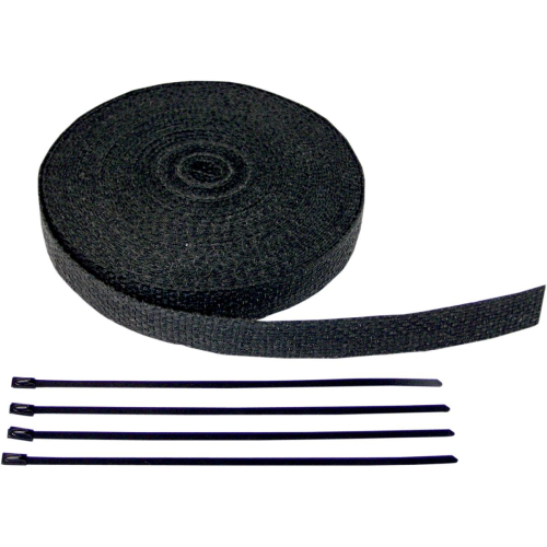 Cycle Performance - Cycle Performance Exhaust Pipe Wrap with Tie Wrap -1in. x 50ft. - Black - CPP/9044B