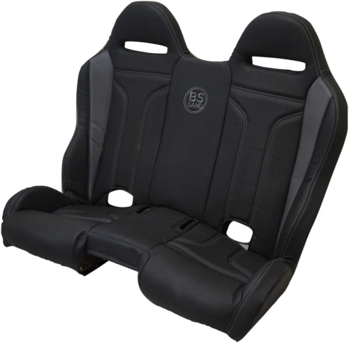 BS Sand - BS Sand Performance Front/Rear Bench Seat - Double T - Black/Gray - PEBEGYDTX
