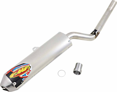 FMF Racing - FMF Racing Q4 Spark Arrestor Slip-On Muffler - Stainless Midpipe - 043377