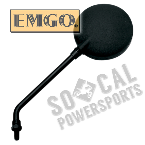 Emgo - Emgo Universal Round Mirror - 10in. Long Stem, 10mm Thread Either - 20-29610