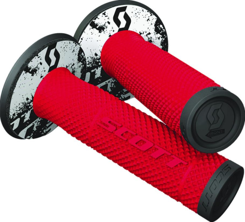 Scott USA - Scott USA SX II MX Grips - Tattoo 2 - Red/Black - 219624-4959