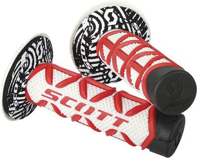 Scott USA - Scott USA Diamond MX Grips - Red/White - 219626-1005
