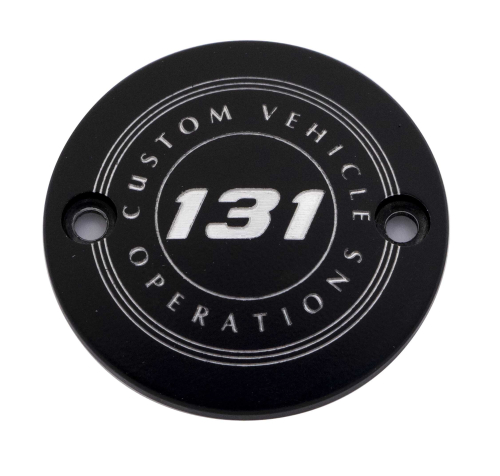 Custom Engraving LTD - Custom Engraving LTD Displacement Points Cover for 131 CVO - Black - 131-09-63BG