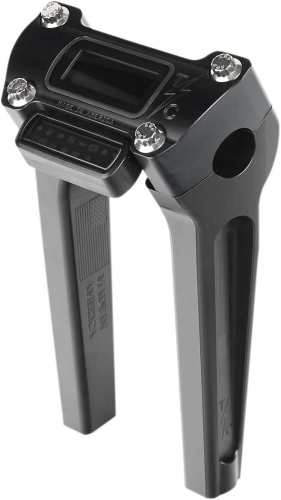 Thrashin Supply Company - Thrashin Supply Company Straight Handlebar Riser Kit with Gauge Cutout - 8in. - Anodized Black - TSC-8025-1