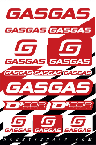 DCOR - DCOR Universal Decal Sheet - GasGas - 12mll. - 40-65-100