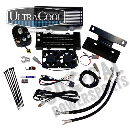 UltraCool - UltraCool Below Regulator Mounted Oil Cooler Kit - Black - RF-2G