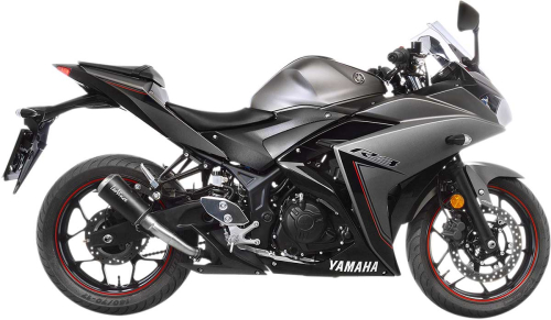 Leo Vince - Leo Vince LV-10 Slip-On - Stainless Tailpipe/Black Muffler/Stainless Steel End Cap - 15212BU