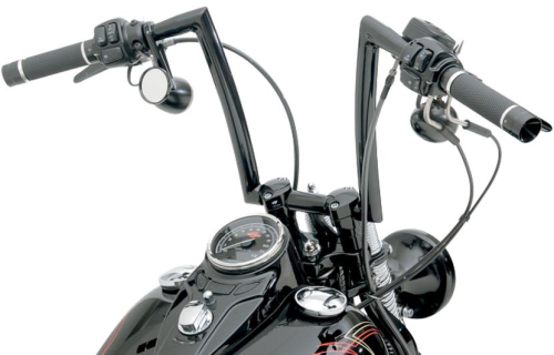 Todds Cycle - Todds Cycle 1-1/4in. Strip Handlebar - 12in. - Gloss Black - 0601-2802