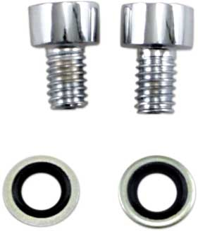 James Gasket - James Gasket Fork Drain Screw Kit - Chrome - 45790-80-CS