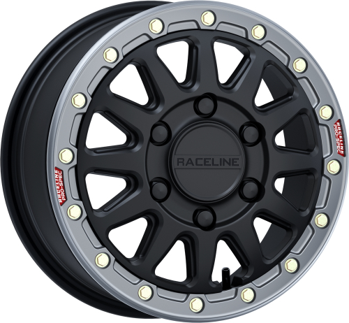 Raceline - Raceline A14 Alpha Beadlock Wheel - 15x6.5 - (74mm) - 6/139.7 - Black/Gunmetal - A14BG-56560+74