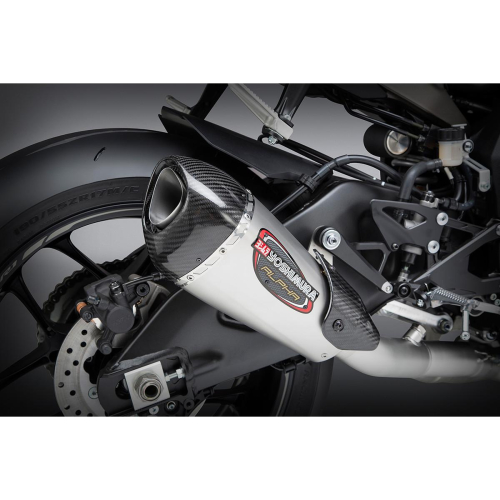 Yoshimura - Yoshimura Alpha T Race Series 3/4 Works Finish Exhaust System - Stainless Steel Muffler - Carbon End Cap - 13141CP520