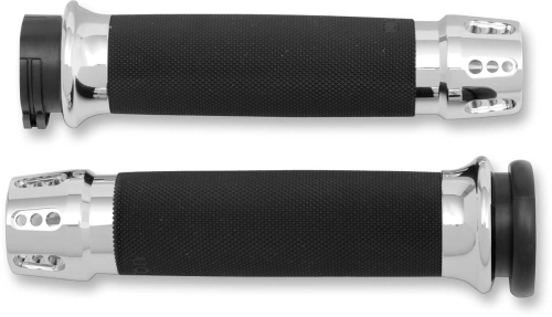 Avon Grips - Avon Grips Gatlin Custom Grips - Chrome - CC-85-CH-GAT