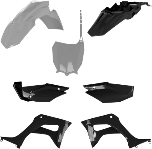 Acerbis - Acerbis Full Plastic Kit - Gray/Black - 2861931019