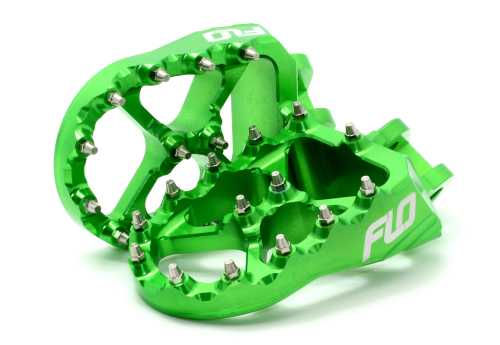 Flo Motorsports - Flo Motorsports Pro Series Footpegs - Green - FPEG-792G