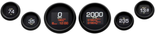 Dakota Digital - Dakota Digital MLX Series 6 Gauges Set - Black - MLX-8604-K