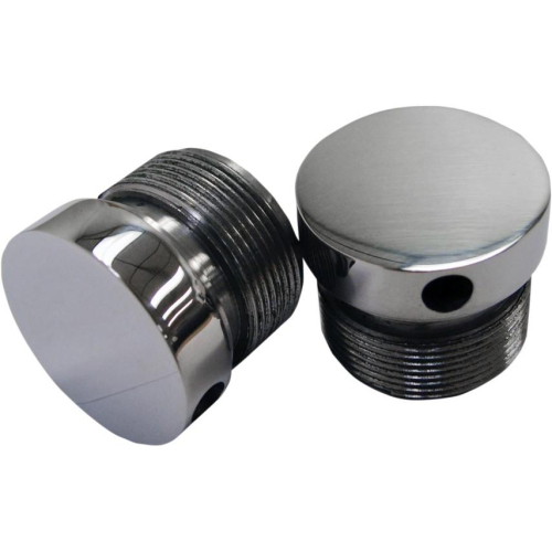 LA Choppers - LA Choppers Flush-Mount Fork Caps - 39mm - Polished - LA-7504-39