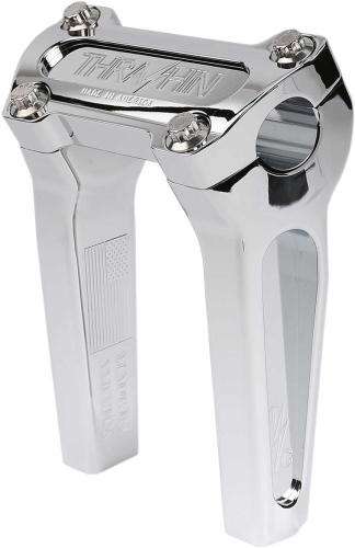 Thrashin Supply Company - Thrashin Supply Company Straight Handlebar Riser Kit without Gauge Cutout - 6in. - Chrome - TSC-6000-3