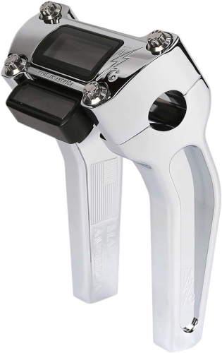 Thrashin Supply Company - Thrashin Supply Company Pullback Handlebar Riser Kit with Gauge Cutout - 6-1/2in. - Chrome - TSC-6500-3