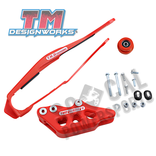 T.M. Designworks - T.M. Designworks Dirt Cross Multi-Purpose Chain Slide-N-Guide Kit FE1 Guide - Red - DCK-OR2-RD