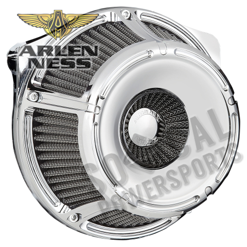Arlen Ness - Arlen Ness Inverted Series Air Cleaner Kit - Slot Track - Chrome - 18-920