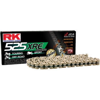 RK - RK 525 XRE XW-Ring Chain - 112 Links - Gold - GB525XRE-112