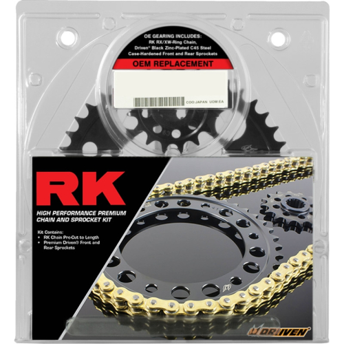 RK - RK OEM Replacement Chain and Sprocket Kit - Natural - 1042-140EX